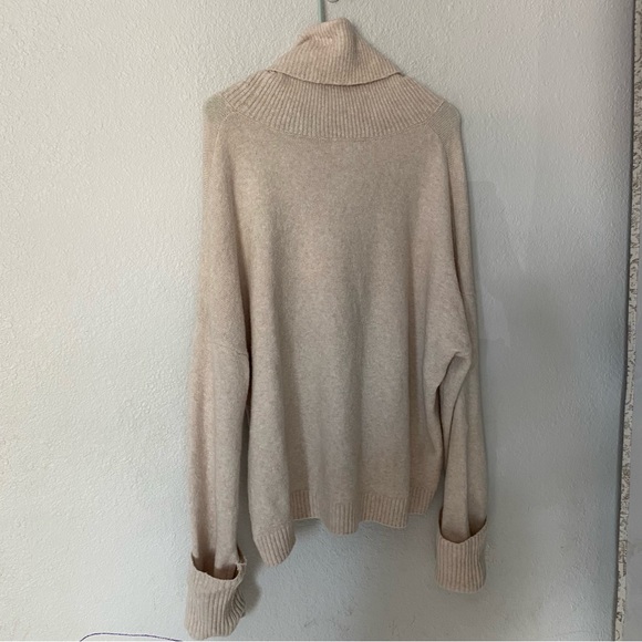 CHELSEA28 Cowl Neck Sweater In Beige Oatmeal Light Heather - Picture 4 of 8